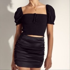 ARITZIA Zadie Satin Ruched Skirt